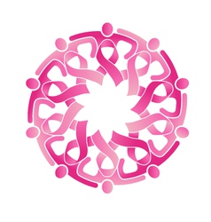 Strong Pink People Logo vector image