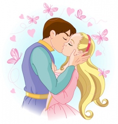 Kissing couple vector image