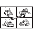 Set of trucks vector image