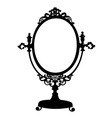 Silhouette of antique mirror vector image