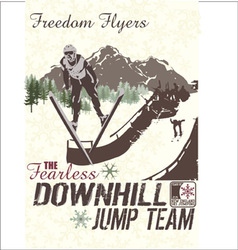Jump hill vector image