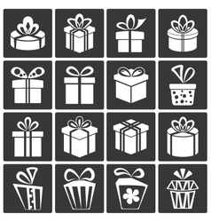Gift Box Icons vector image