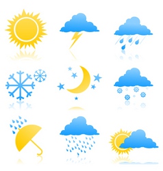 Weather icons2 vector image