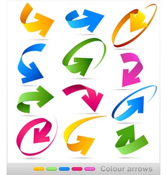 Collection of colour arrows vector image