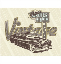 Classic car vector image