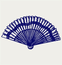 Folding fan Folding fan vector image