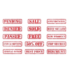 Set rubber stamps vector image