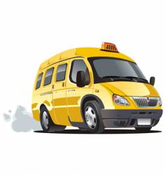 Cartoon taxi bus vector image