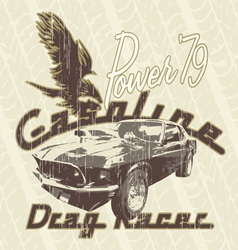 Classic car vector image