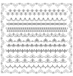 Set of lace border vector image