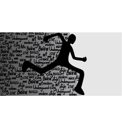 Runner symbol vector image