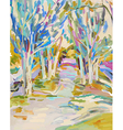Oil painting vector image