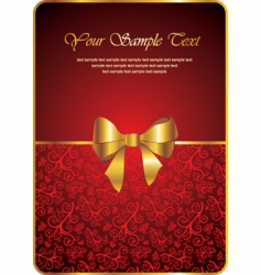 Gold bow vector image