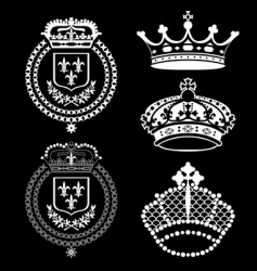 Crown set vector image