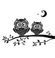 Owl black vector image