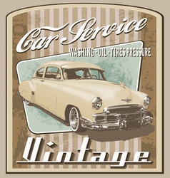 Old car vintage vector image