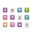 Coffee industry signs and icons vector image