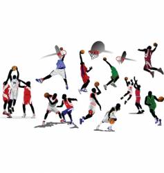 Basketball players vector image