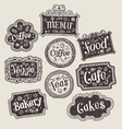 Set of doodle labels vector image