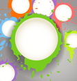 Color ink blots speech clouds abstract background vector image