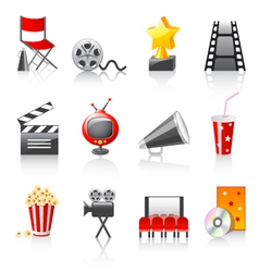 Cinema icons vector image