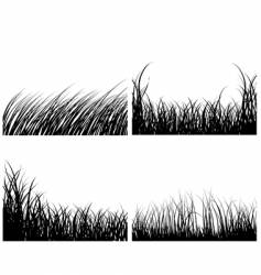 Set of grass backgrounds vector image