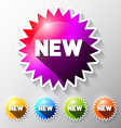 New Labels Set Colorful Stickers - Paper Tags vector image