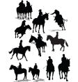 Horse riders vector image