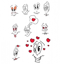 Valentine smiles vector image
