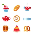 Food icons vector image