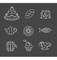 Food icons vector image