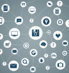 Abstract modern network scheme vector image