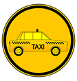 Taxi car button vector image