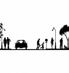 Street scene vector image