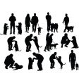 Man with dog vector image