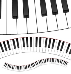 Curved Piano Keyboard vector image