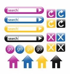 Blue buttons Royalty Free Vector Image - VectorStock