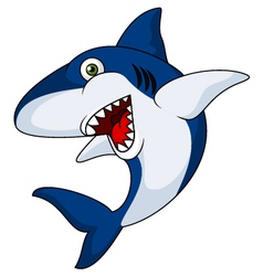 Smiling shark cartoon vector image