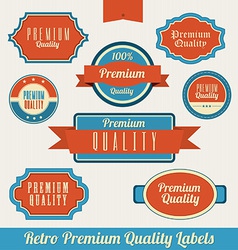 Premium quality labels vector image