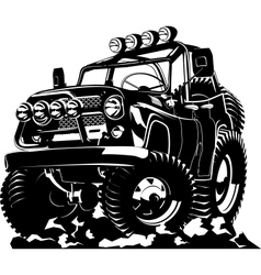 Cartoon jeep vector image