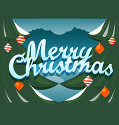 merry christmas greeting card festive concept vector image