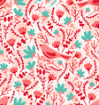 Birds and flowers pattern vector image