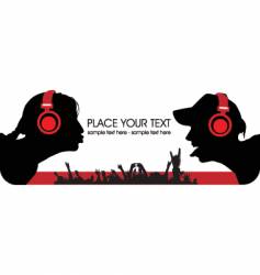 Music people vector image