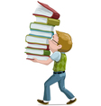 Boywithbooks vector image
