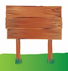 Wood sign vector image