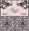 Pink and black invitation floral card vector image