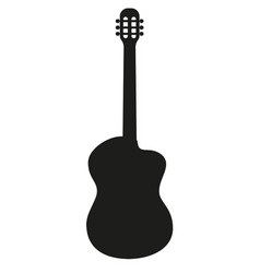 silhouette of classical acoustic guitar vector image vector image