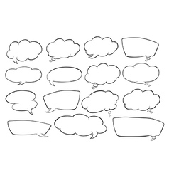 Various shapes of speech bubbles vector image