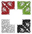 Corner flourish vector image