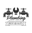 Best quality plumbing repair and renovation vector image
